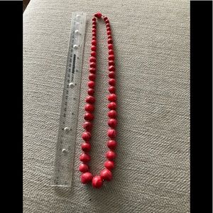 Vintage 90s red beaded necklace
